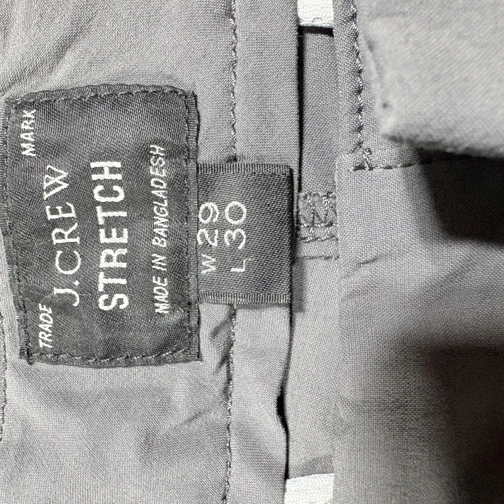 J.Crew 484 Slim Stretch Tech Pant  Size 29/30 Dark Grey Zip pockets